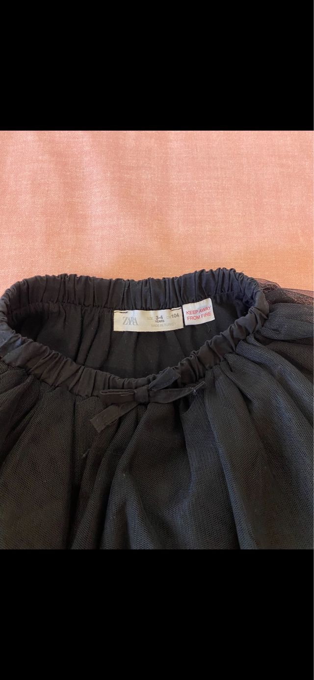 Falta tul negra talla 3-4