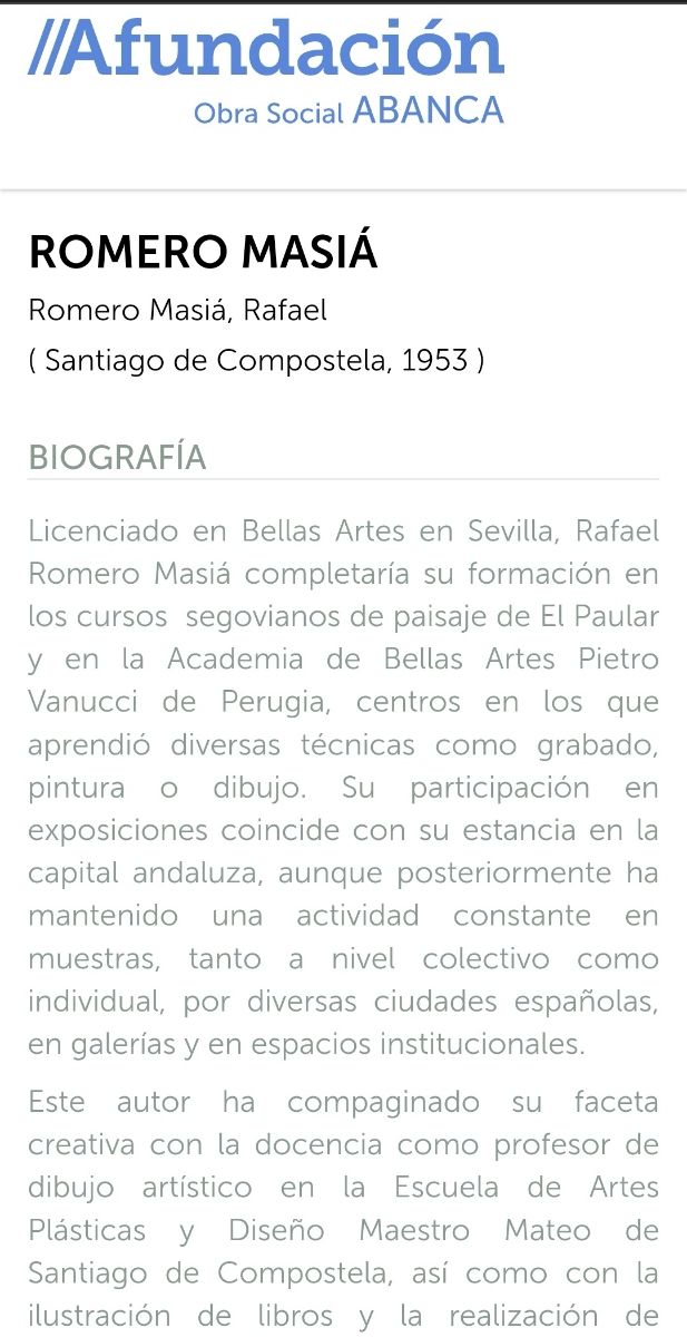 obra gráfica "Mugardos" de Romero Masia