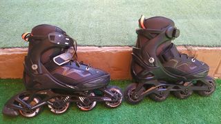 Patines Línea niños OXELO ROLLER negros 35_38