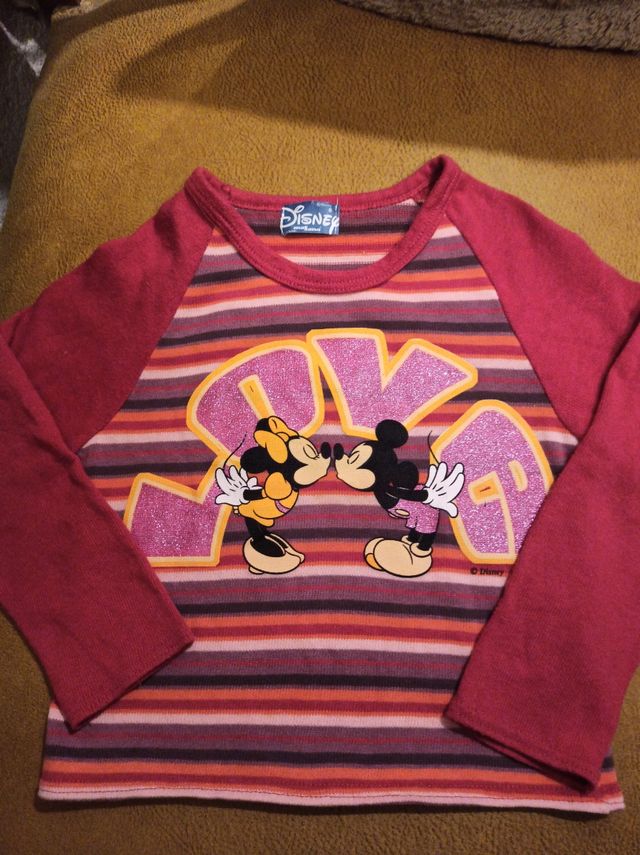 Camiseta Disney Minie Mikey, calentita T 4 años