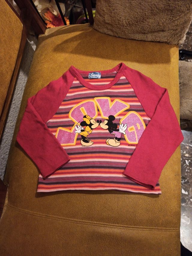 Camiseta Disney Minie Mikey, calentita T 4 años