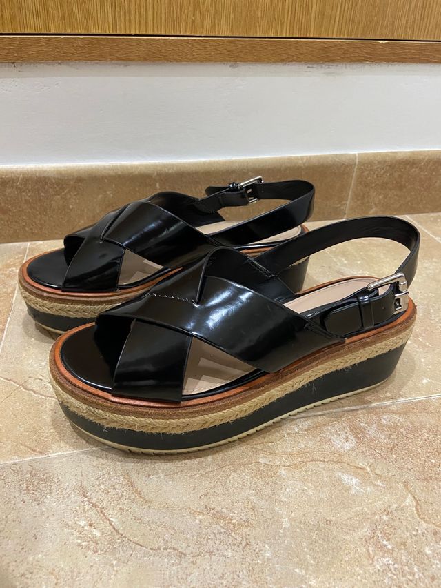 Sandalia bloque negra