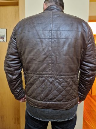 cazadora de piel reversible
