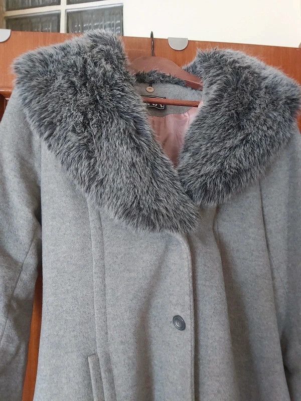 Sobretudo/casaco comprido 80%lã, cinzento, 40