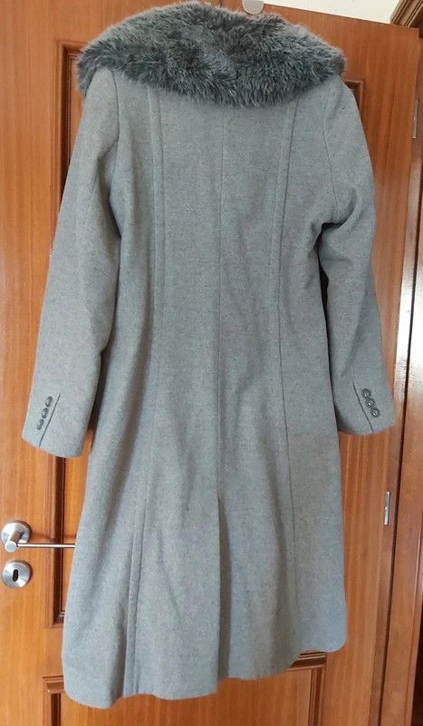 Sobretudo/casaco comprido 80%lã, cinzento, 40