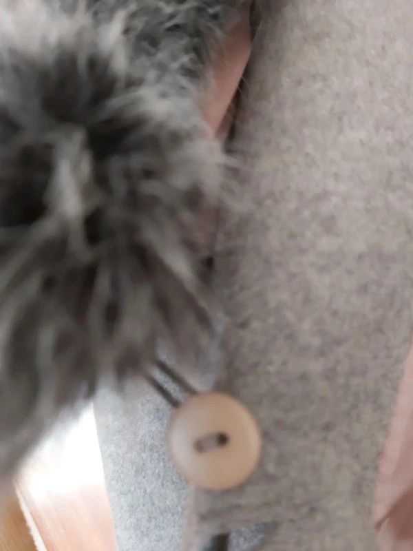 Sobretudo/casaco comprido 80%lã, cinzento, 40