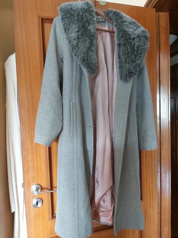 Sobretudo/casaco comprido 80%lã, cinzento, 40