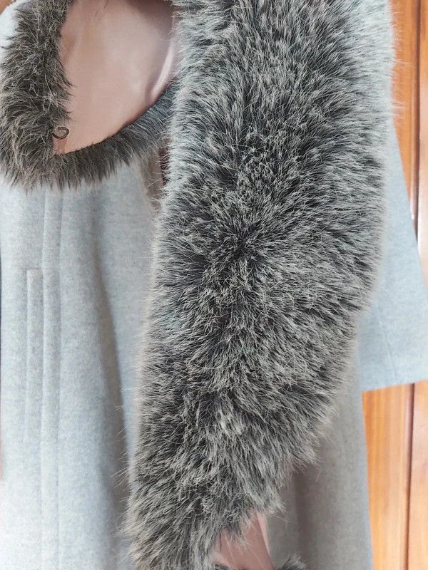 Sobretudo/casaco comprido 80%lã, cinzento, 40