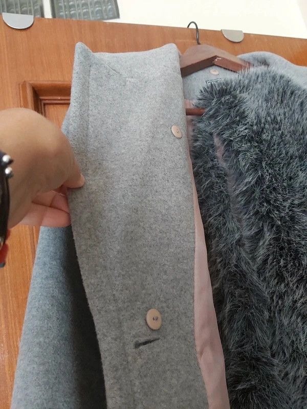 Sobretudo/casaco comprido 80%lã, cinzento, 40