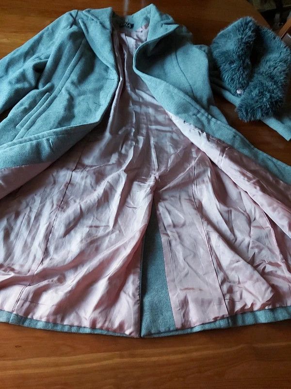 Sobretudo/casaco comprido 80%lã, cinzento, 40