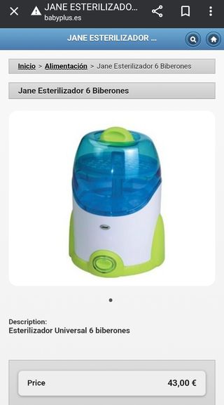 Esterilizador de biberones