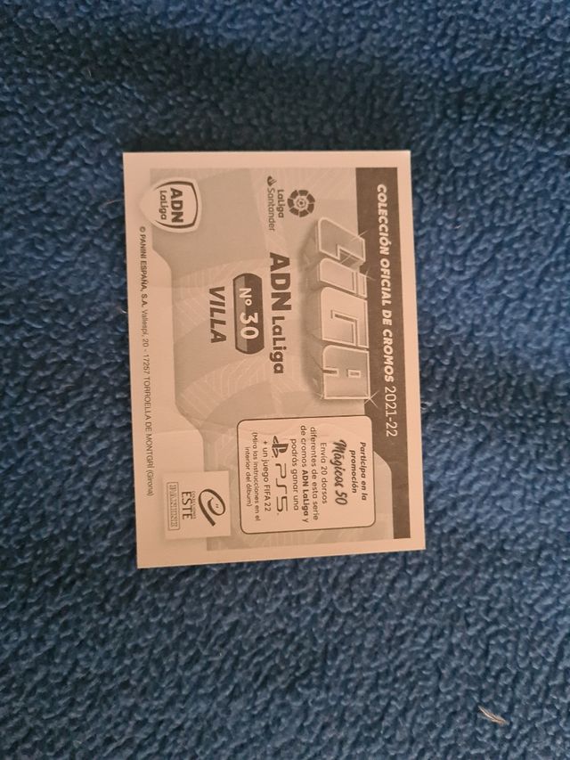 Vendo cromo de David Villa