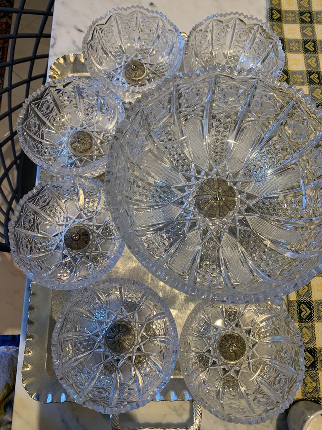 Servizio vintage da Macedonia o gelato