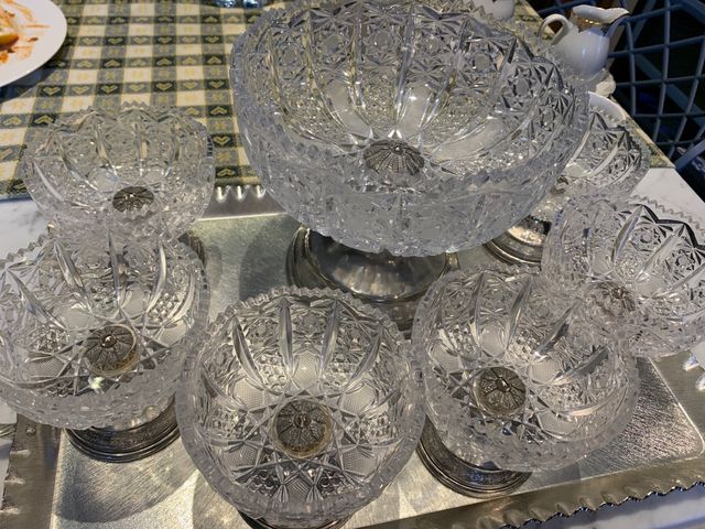 Servizio vintage da Macedonia o gelato