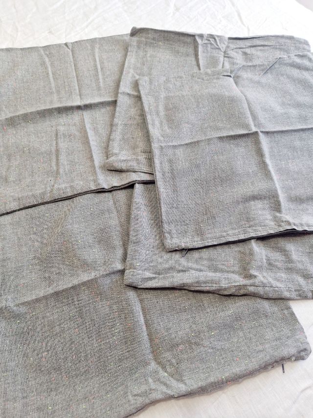 5 Fundas de cojin gris