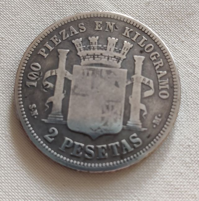 2 pesetas 1869