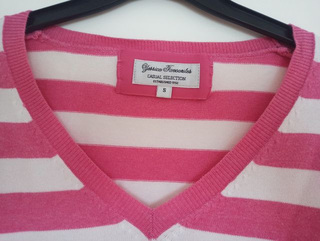 Jersey rayas rosas y blancas