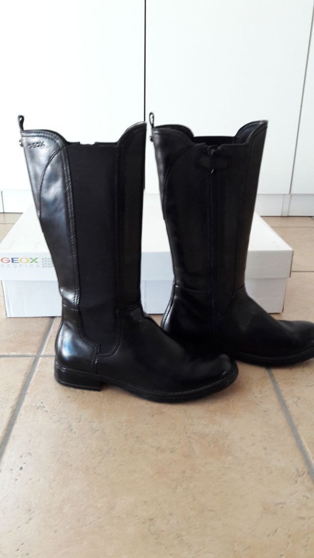 Stivali neri in pelle GEOX