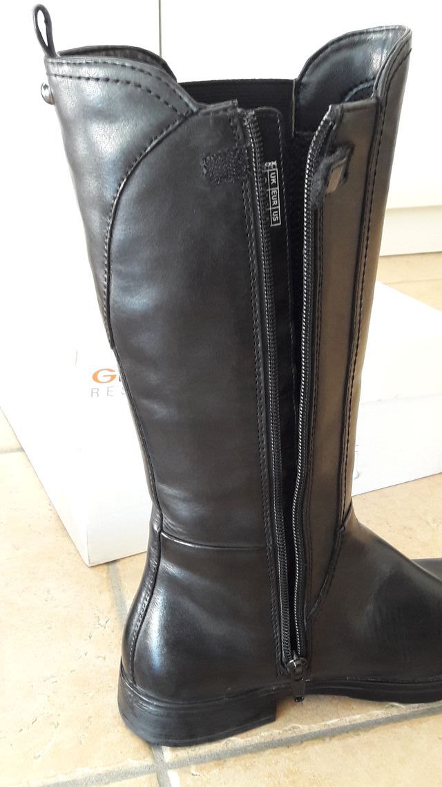 Stivali neri in pelle GEOX