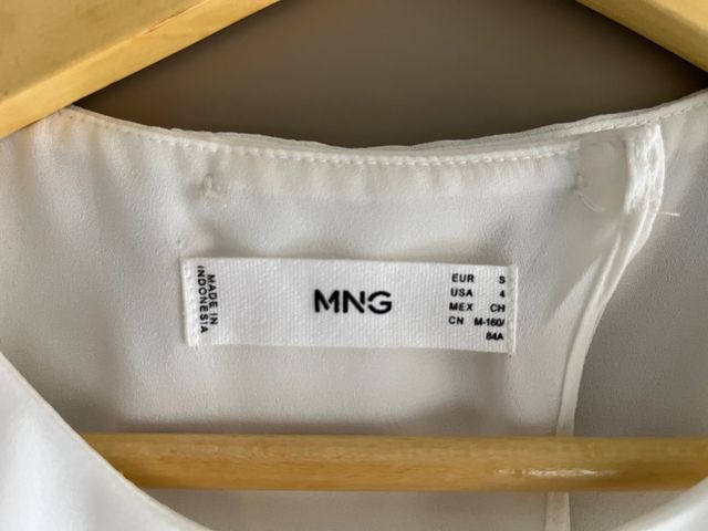 Top sin mangas de 2 capas blanco de Mango