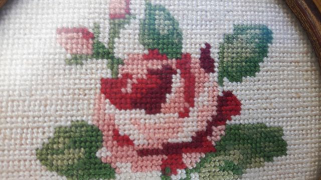 miniatura en Petit point - antigüedad