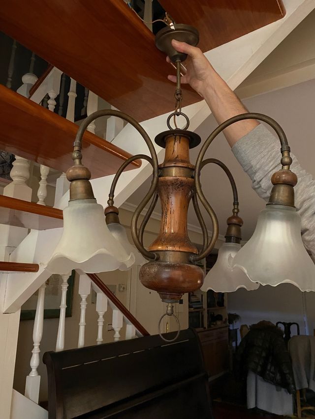 Lámpara de techo antigua colonial