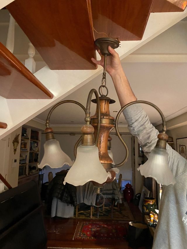 Lámpara de techo antigua colonial