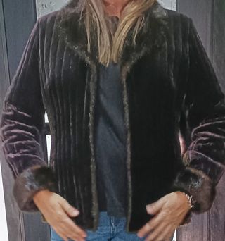 Chaqueta terciopelo e imitación Visón 