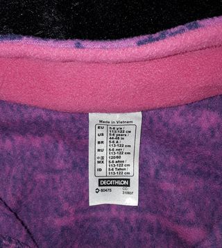 Cortavientos + Jersey Quechua rosa y morado 5/6 A.