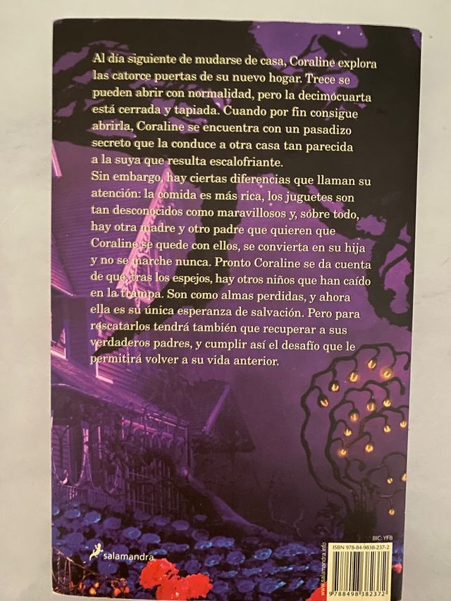 Libro Coraline- Neil Gaiman