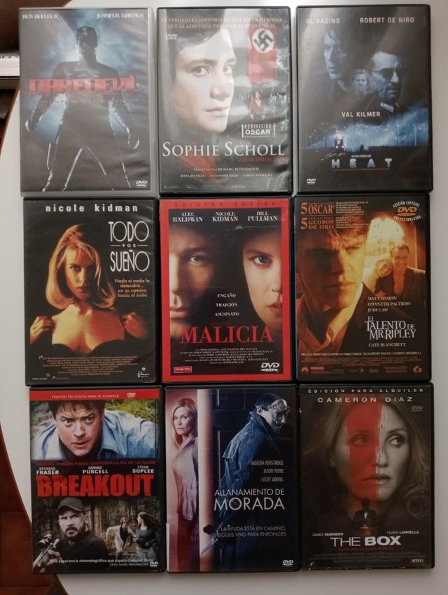 DVDs de cine actual y clásico