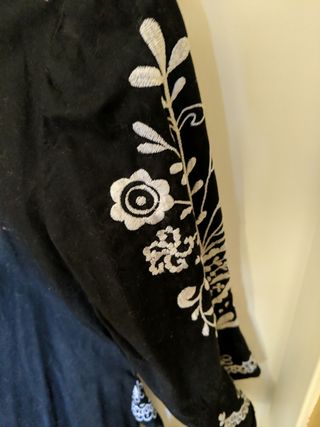 vestido camisa negro bordado 