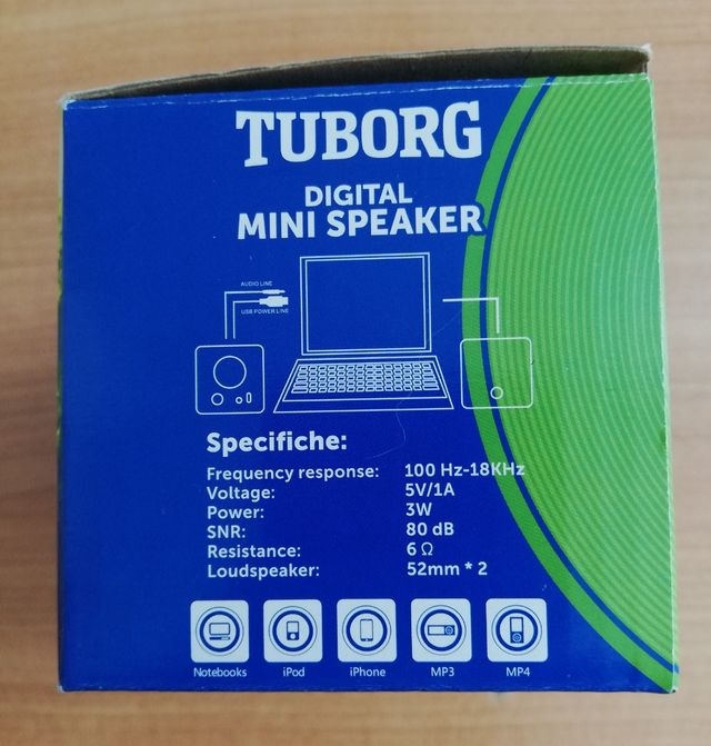 Digital mini speaker Tuborg casse audio