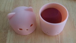 Soportes esponjas maquillaje + limpiador pinceles