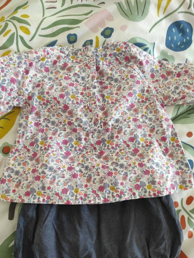 Conjunto camisa y pantalón. Talla 6-9 meses