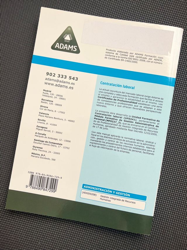 Libro Contratación Laboral. Adams (UF0341)