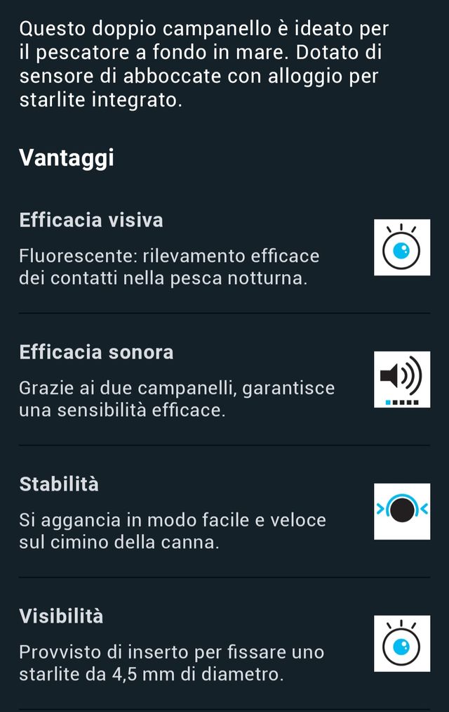 campanello doppio per pesca a fondo