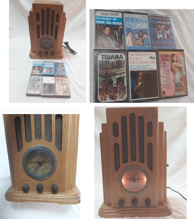 editora video JVC RM-G860E /radio cassette madera