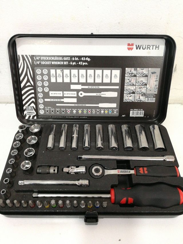 Conjunto De Carraca Wurth 1 4 X 42