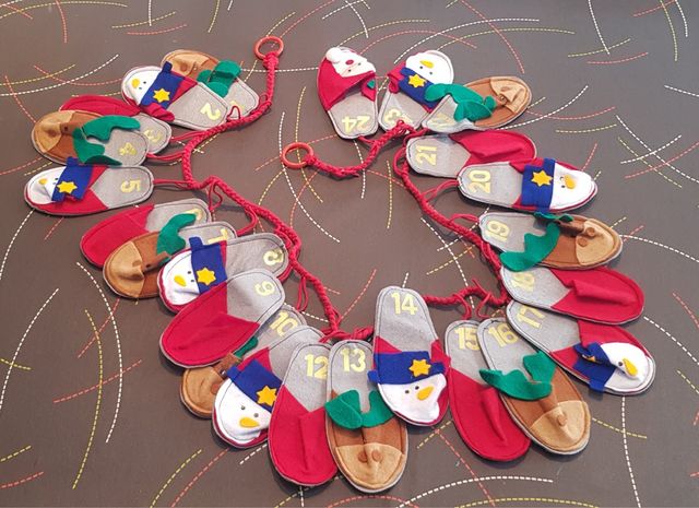 Calendario de Adviento para colgar.