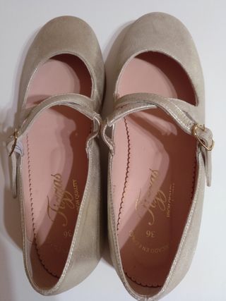 Zapato comunión oro talla 36