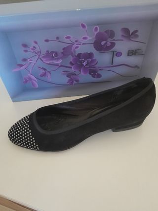 Manoletinas de antemano negro 