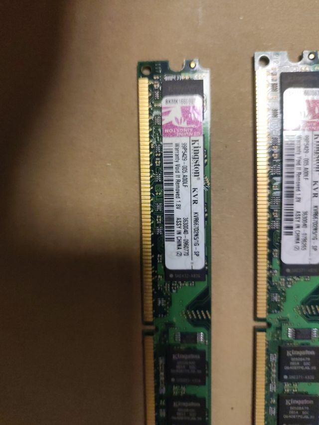 2 módulos memoria RAM DDR2