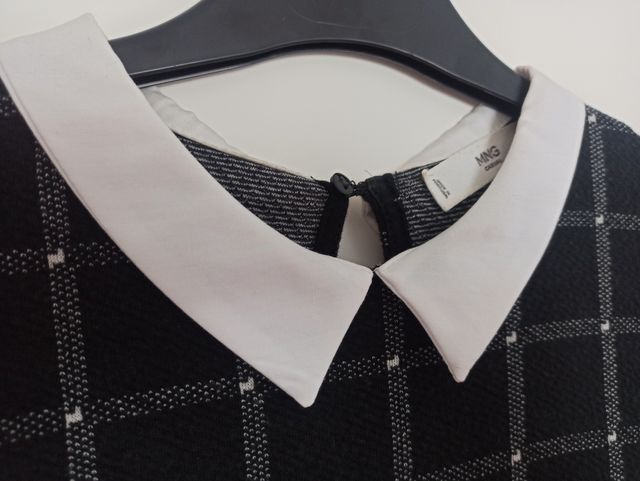 Vestido cuadros con cuellos