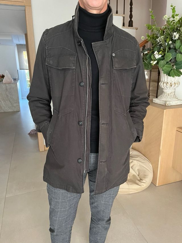 Parka tres cuartos G-STAR ,negro desgast Talla XL 