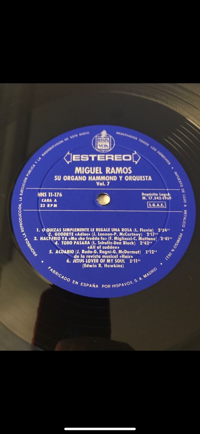 MIGUEL RAMOS  1969    EXCELENTE ESTADO!!