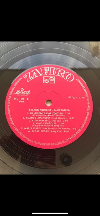 JUAN TORRES  1969   EXCELENTE ESTADO!!
