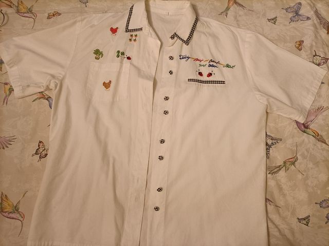 Camisa algodón bordada niña