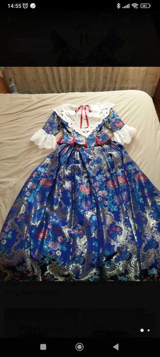 vestido traje fallera talla  34 36 