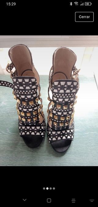 Tacones Zara tachuelas 38